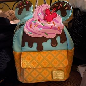 Loungefly mini backpack and wallet